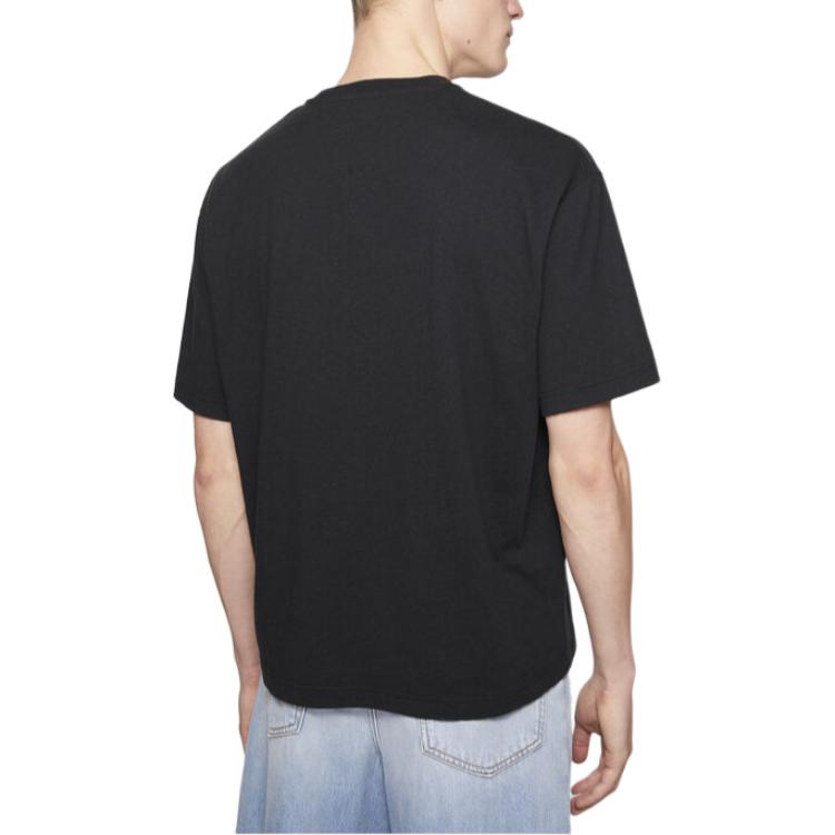 Acne Studios Face Bear Print Unisex Black Crew Neck T-Shirt. CL0291-900 圖 3