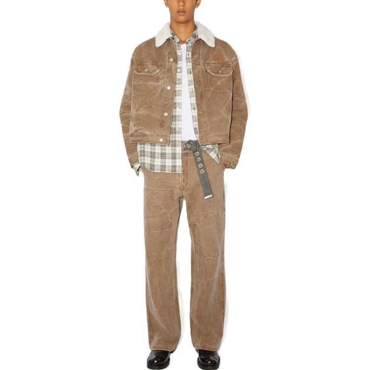 Lookbook Acne Studios 男士休闲宽松版棕色笑脸外套. C90161-ALL