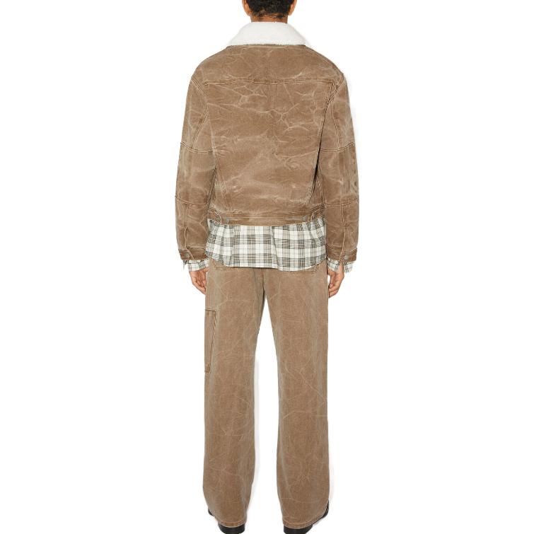 Shop Acne Studios 男士休闲宽松版棕色笑脸外套. C90161-ALL