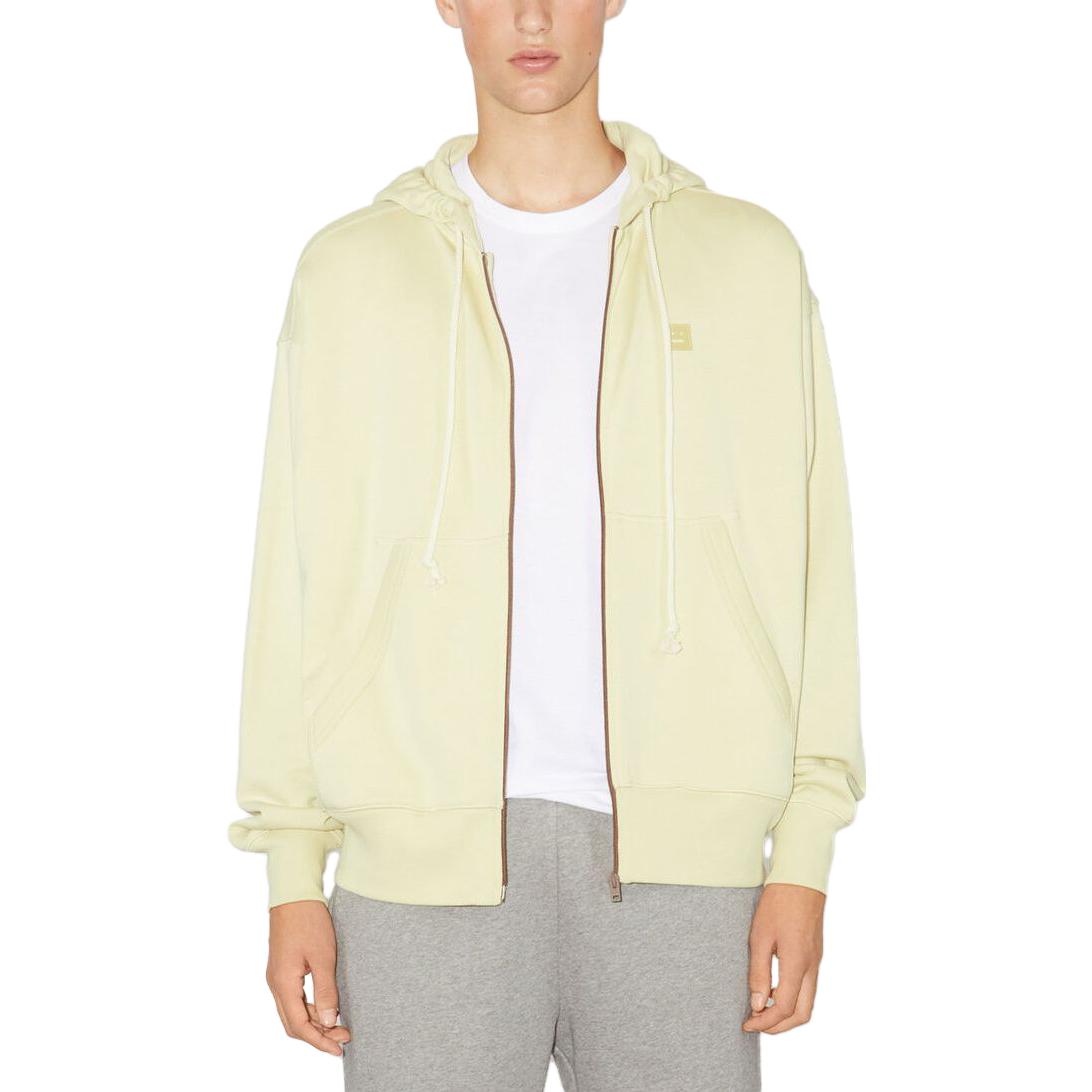 Lookbook Acne Studios笑脸合集纯色拉链抽绳连帽衫男女同款米色。 CI0130-AN9