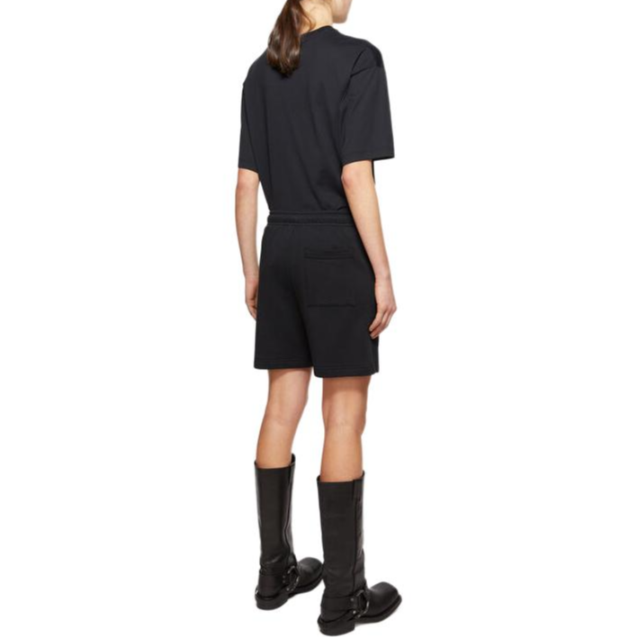 Shop Shorts Relajados Unisex Negros de Algodón con Cordón Acne Studios Face CE0061-900