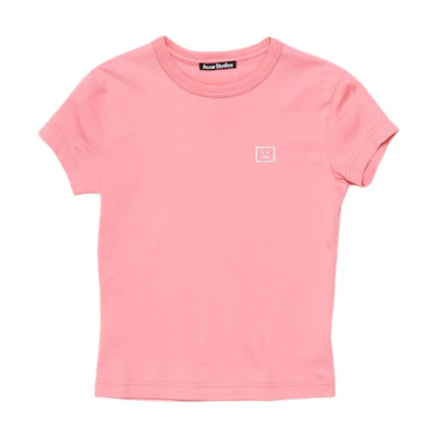 Acne Studios Face Crystal Crewneck Unisex T-Shirt Pink CL0288-CKQ