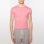Lookbook Acne Studios Face Crystal Crewneck Unisex T-Shirt Merah Jambu CL0288-CKQ