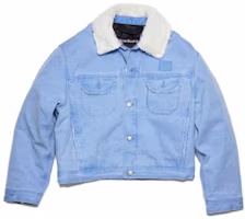 Acne Studios Face Distressed Denim Jacket Unisex C90161-AQO Acne Studios Face Distressed Denim Jacket Unisex C90161-AQO