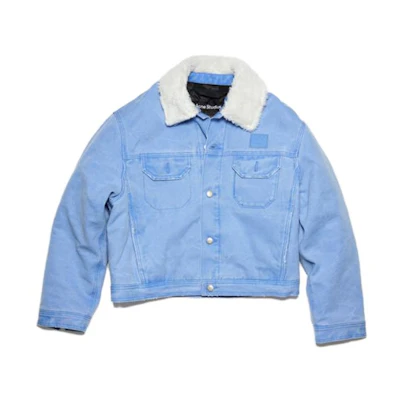 Acne Studios Face Distressed Denim Jacket Unisex C90161-AQO