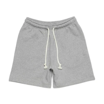 Acne Studios Face Drawstring Fleece Shorts Unisex Light Grey Casual Wear. CE0061-X92