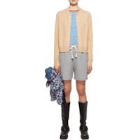 Acne Studios Seluar Pendek Fleece Unisex Kelabu Cerah Kasual. CE0061-X92 Lookbook Acne Studios Seluar Pendek Fleece Unisex Kelabu Cerah Kasual. CE0061-X92