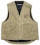 Order Acne Studios Vest Tanpa Lengan Zip Kanvas Khaki Uniseks. C90144-CVI
