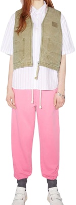 Acne Studios Vest Tanpa Lengan Zip Kanvas Khaki Uniseks. C90144-CVI Lookbook Acne Studios Vest Tanpa Lengan Zip Kanvas Khaki Uniseks. C90144-CVI