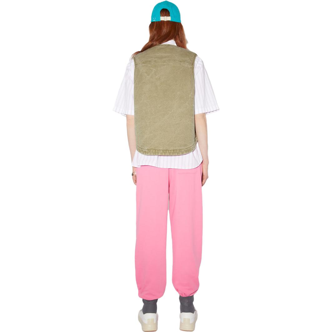 Shop Acne Studios表情无袖拉链帆布马甲男女同款卡其色。 C90144-CVI