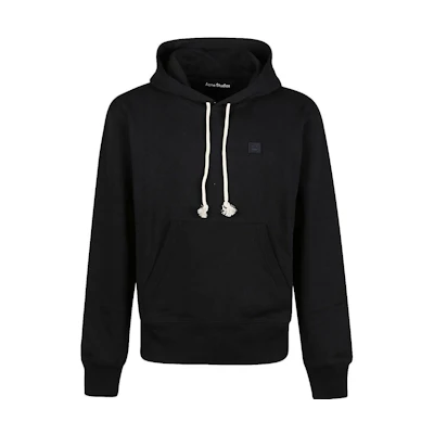 Acne Studios Face Expression Solid Knit Hoodie Black Casual Sweater. CI0141-900
