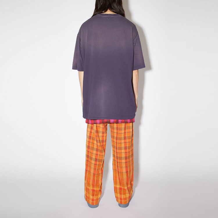 Acne Studios Face Faded Logo Oversized Purple T-Shirt Unisex SS22 CL0105-ADA 圖 4