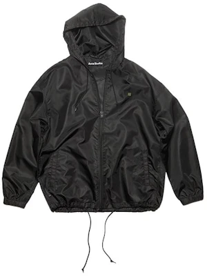 Acne Studios Face FW23 Nylon Zip Hoodie Bomber Jacket Unisex Black C90163-900 Buy Acne Studios Face FW23 Nylon Zip Hoodie Bomber Jacket Unisex Black C90163-900