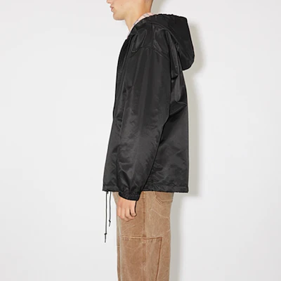 Acne Studios Face FW23 Nylon Zip Hoodie Bomber Jacket Unisex Black C90163-900 Purchase Acne Studios Face FW23 Nylon Zip Hoodie Bomber Jacket Unisex Black C90163-900