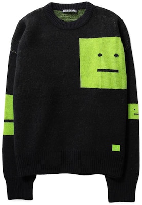 Acne Studios Face Intarsia Wool Knit Sweater Unisex Hitam. C60043-BRE Buy Acne Studios Face Intarsia Wool Knit Sweater Unisex Hitam. C60043-BRE