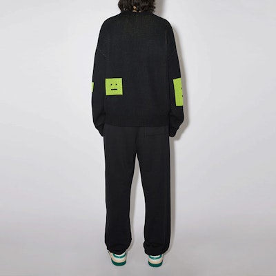 Acne Studios Face Intarsia Wool Knit Sweater Unisex Hitam. C60043-BRE Shop Acne Studios Face Intarsia Wool Knit Sweater Unisex Hitam. C60043-BRE