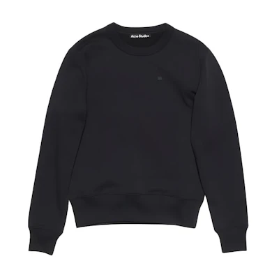 Acne Studios Face Logo Knit Sweater Unisex Black - Fall Winter 2024 Collection. CI0173-900