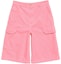 Order Acne Studios Face Logo Mid-Rise Wide-Leg Pink Shorts Unisex Casual. CE0059-CKQ