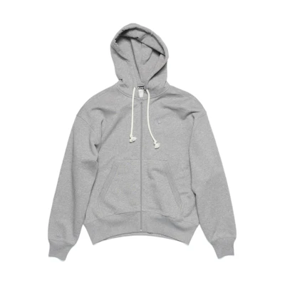 Acne Studios Face Patch Grey Zip-Up Hoodie Unisex - Relaxed Fit. CI0175-X92