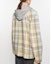 Shop Acne Studios Face Plaid Hooded Shirt Jacket Unisex Brown/Green. C90186-AL9