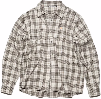 Acne Studios Face Plaque Unisex Classic Check Long Sleeve Shirt. CB0062-AYT Order Acne Studios Face Plaque Unisex Classic Check Long Sleeve Shirt. CB0062-AYT