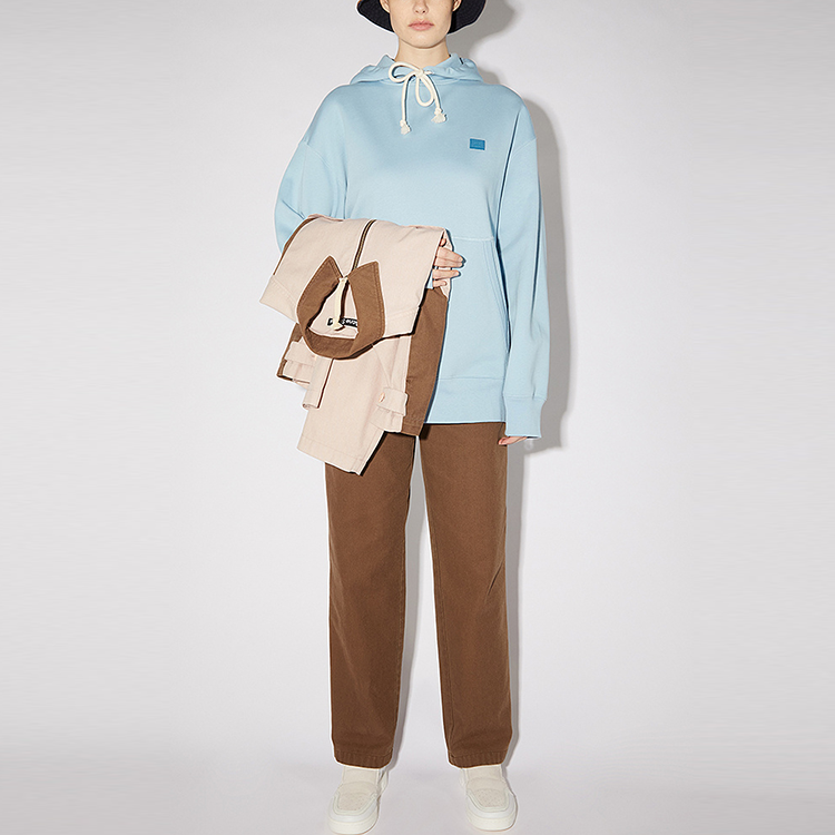 Acne Studios Face Unisex Blue Hoodie Sweatshirt Long Sleeve. CI0079-AQO 圖 4