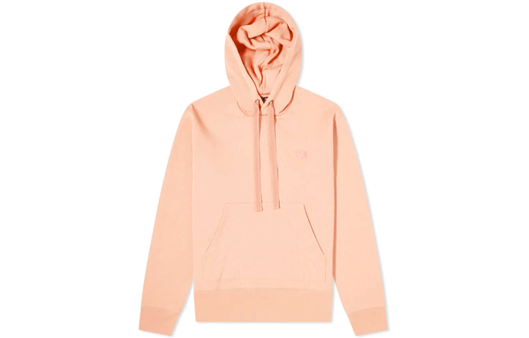Order Acne Studios Face Unisex Pink Cotton Hoodie Smiley Sweatshirt 2HK173-418