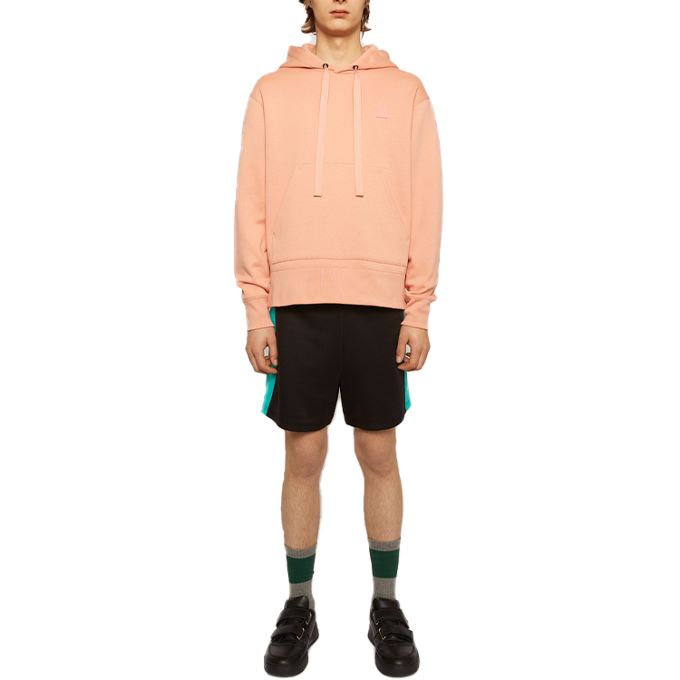 Purchase Acne Studios Face Unisex Pink Cotton Hoodie Smiley Sweatshirt 2HK173-418