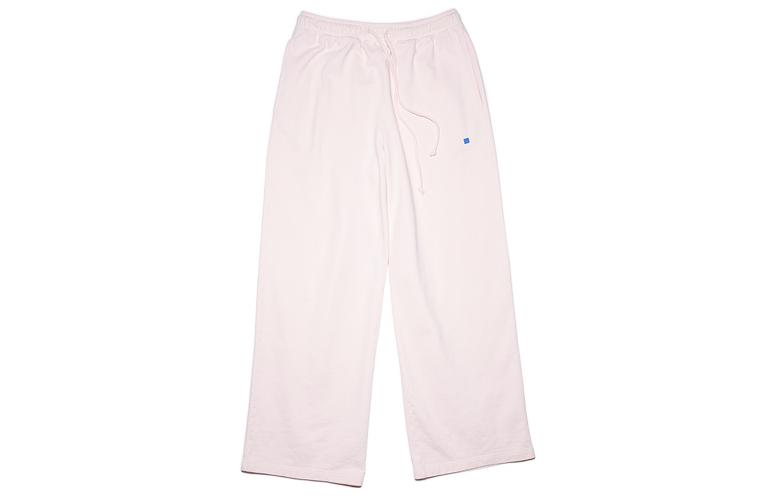 Acne Studios Face Unisex Pink Relaxed Wide-Leg Sweatpants with Elastic Waist CK0049-BKY