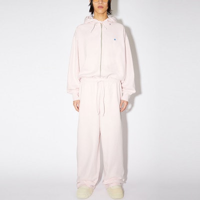 Acne Studios Face Unisex Pink Relaxed Wide-Leg Sweatpants with Elastic Waist CK0049-BKY Lookbook Acne Studios Face Unisex Pink Relaxed Wide-Leg Sweatpants with Elastic Waist CK0049-BKY