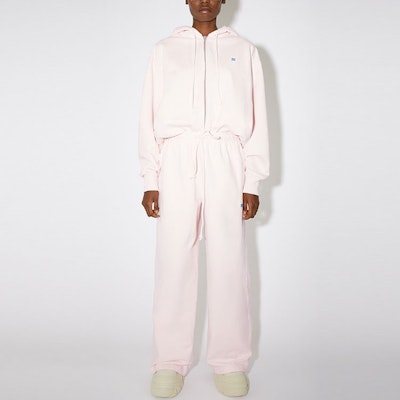Acne Studios Face Unisex Pink Relaxed Wide-Leg Sweatpants with Elastic Waist CK0049-BKY Shop Acne Studios Face Unisex Pink Relaxed Wide-Leg Sweatpants with Elastic Waist CK0049-BKY