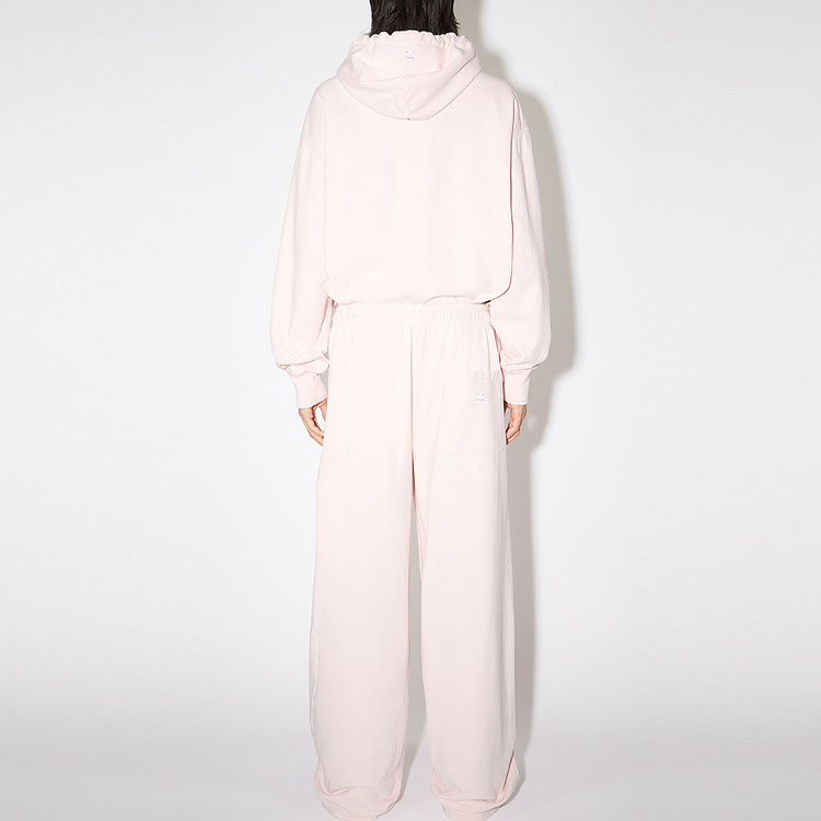 Purchase Acne Studios Face Unisex Pink Relaxed Wide-Leg Sweatpants with Elastic Waist CK0049-BKY