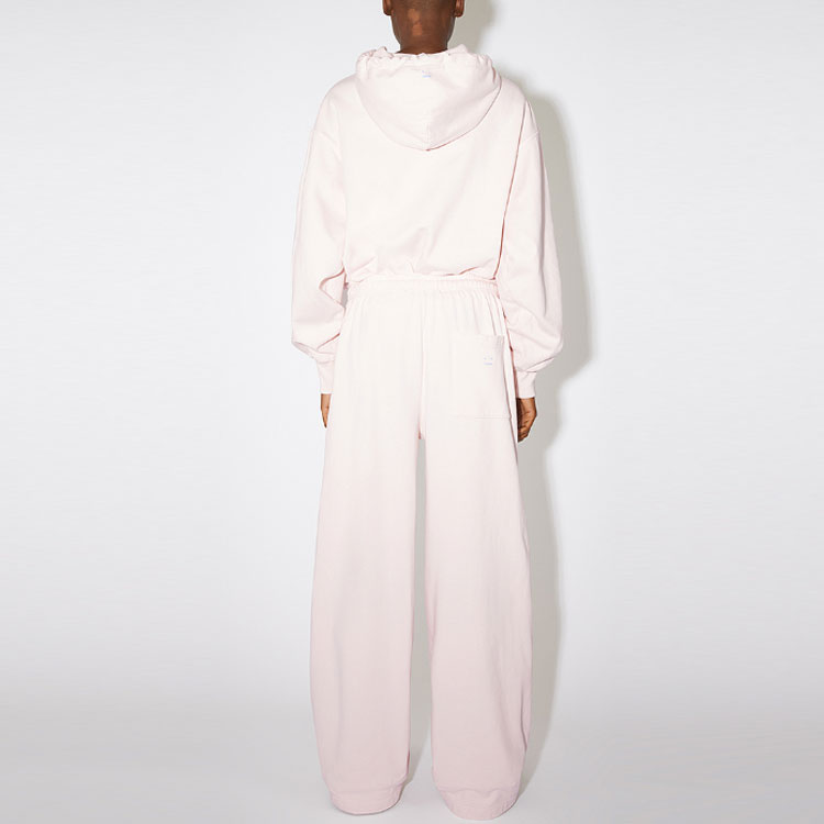 Details for Acne Studios Face Unisex Pink Relaxed Wide-Leg Sweatpants with Elastic Waist CK0049-BKY
