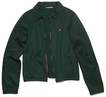 Acne Studios Face Unisex Zip-Up Sweatshirt Jacket Solid Green Smiley Patch CI0134-AAZ Acne Studios Face Unisex Zip-Up Sweatshirt Jacket Solid Green Smiley Patch CI0134-AAZ