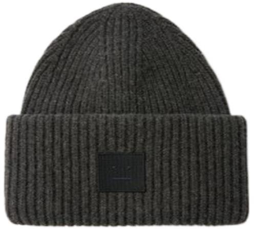 acne-studios-face-wool-knit-beanie-unisex-couple-style-charcoal-mix-d40009-604