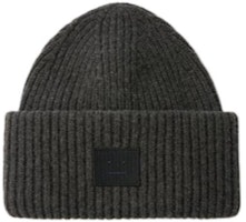 Acne Studios Face Wool Knit Beanie Unisex Couple Style Charcoal Mix. D40009-604 Acne Studios Face Wool Knit Beanie Unisex Couple Style Charcoal Mix. D40009-604