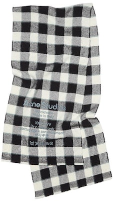 Acne Studios 秋冬格紋羊毛圍巾 男女適用保暖針織羊毛圍巾 CA0155-BAN-BLK Order Acne Studios 秋冬格紋羊毛圍巾 男女適用保暖針織羊毛圍巾 CA0155-BAN-BLK