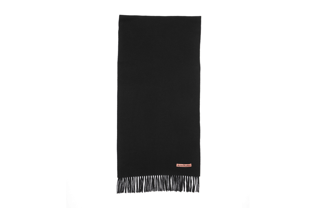 Acne Studios Fringe Scarf Unisex Black - Couples Matching Design. CA0210900 圖 2