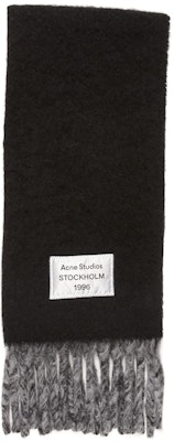 Acne Studios Fringe Wool Knit Scarf Unisex Black. CA0343 Order Acne Studios Fringe Wool Knit Scarf Unisex Black. CA0343
