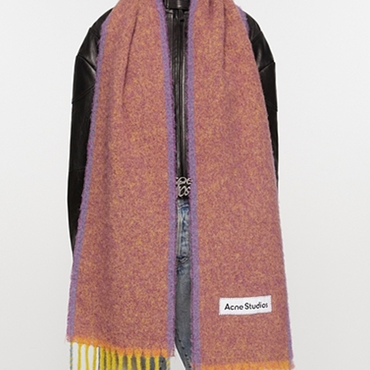Lookbook Acne Studios 流苏羊毛围巾 酸性黄色 男女同款情侣款 CA0290-CYI