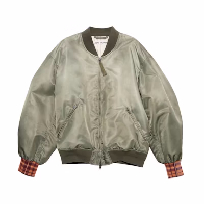 Acne Studios Full-Zip Long Sleeve Jacket Green Mens B90612-GOAT