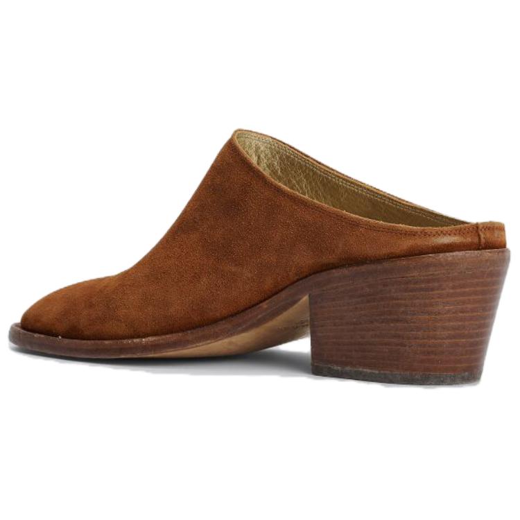 Acne Studios Fuzzy Leather Mule 'Brown' BD0204-AJQ