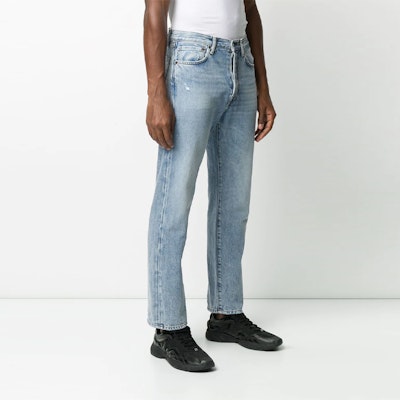 アクネ ストゥディオズ FW21 1996 トラッシュ ストレートブルーデニムジーンズ B00179-228 Purchase アクネ ストゥディオズ FW21 1996 トラッシュ ストレートブルーデニムジーンズ B00179-228