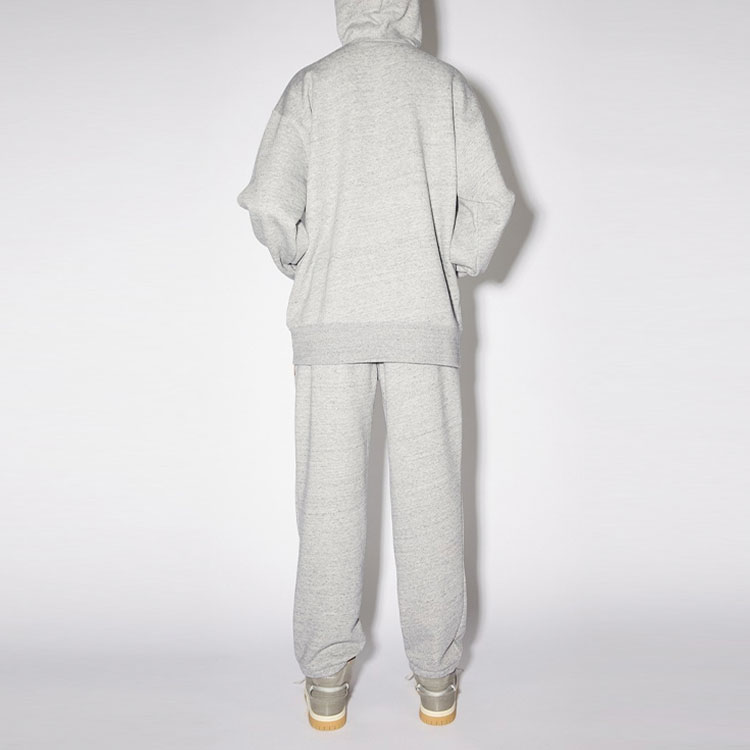 Shop Hoodie Grafiti Emoji Bola Keranjang Unisex Kelabu Acne Studios FW21. CI0078-CC3