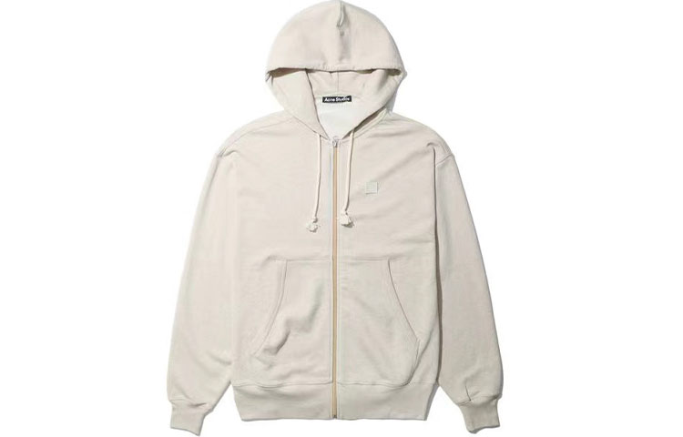 Acne Studios FW21 Beige Drawstring Hoodie Pullover. CI0074-633