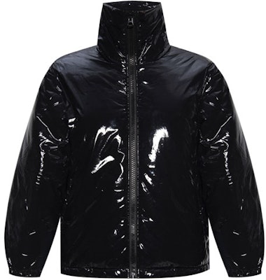 Acne Studios FW21 Black Glossy Cotton Jacket with Face Patch Unisex C90066-900 Buy Acne Studios FW21 Black Glossy Cotton Jacket with Face Patch Unisex C90066-900