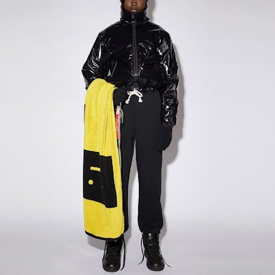 Acne Studios FW21 Black Glossy Cotton Jacket with Face Patch Unisex C90066-900 Shop Acne Studios FW21 Black Glossy Cotton Jacket with Face Patch Unisex C90066-900