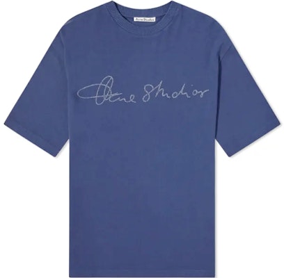 Acne Studios FW21 藍色棉質短袖圓領T恤 BL0280-135 Order Acne Studios FW21 藍色棉質短袖圓領T恤 BL0280-135