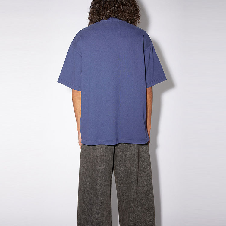 Purchase Acne Studios FW21 藍色棉質短袖圓領T恤 BL0280-135