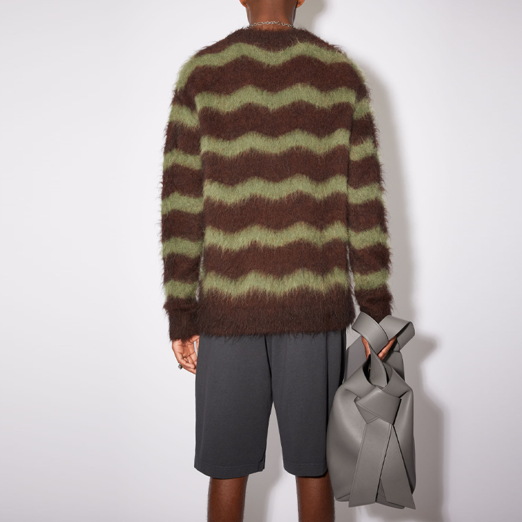 Shop Jersey a Rayas Marrón Acne Studios FW21. B60221-CU7